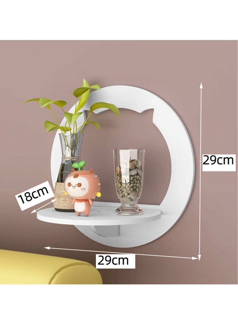 كابتن تيك Set of 3 Floating Shelves for Wall, Easy Assembly, 29x29x18 cm, White PVC Shelves, Practical and Decorative Shelf for Children's Room, Living Room, Bedroom, and More - Image 2