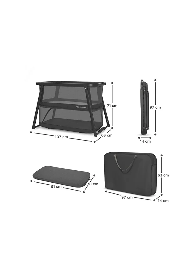 Kinderkraft Sofi Plus 4 In 1 Cot - Grey