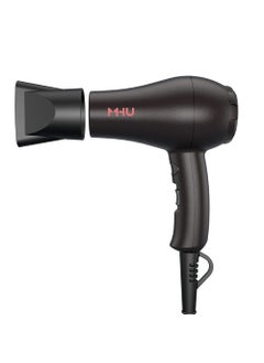 MHD Professional Mini Travel Hair Dryer for RV 1000 Watts Ceramic Ionic Blow Dryer for Kids Plus Concentrator Black 