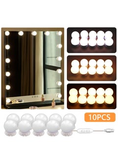 Generic Vanity Lights Kits DIY, Makeup Lights with 10pcs Dimmable Bulbs, 3 Colour Modes with Touch Sensor Dimmer Switch for Dressing Table  - Image 1