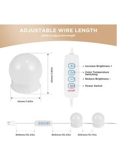 Generic Vanity Lights Kits DIY, Makeup Lights with 10pcs Dimmable Bulbs, 3 Colour Modes with Touch Sensor Dimmer Switch for Dressing Table  - Image 3