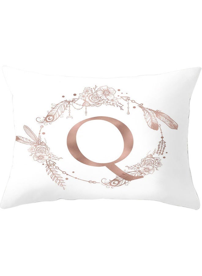 نيبمينينت غطاء وسادة بطبعة حرف Q أبيض 30 X 50سم