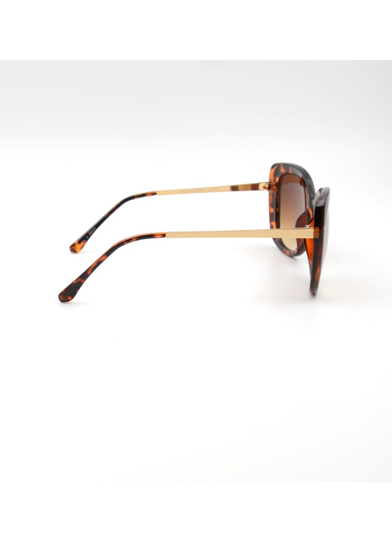 MADEYES نظارات شمسية للنساء بحماية من الأشعة فوق البنفسجية EE23P071-1 - ديمي/ذهبي - Image 4