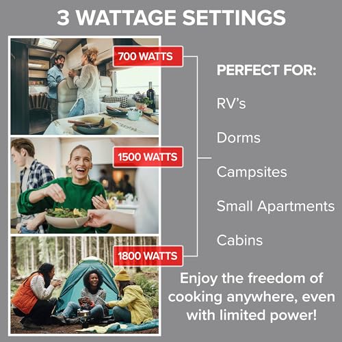 Nuwave Upgraded Induction Cooktop, 3 Wattage Control, Patented Digital Temp Probe, 8”Large Heating Coil, 12”Shatter-Proof Ceramic Glass,106 Temps-Ctrl - Image 5