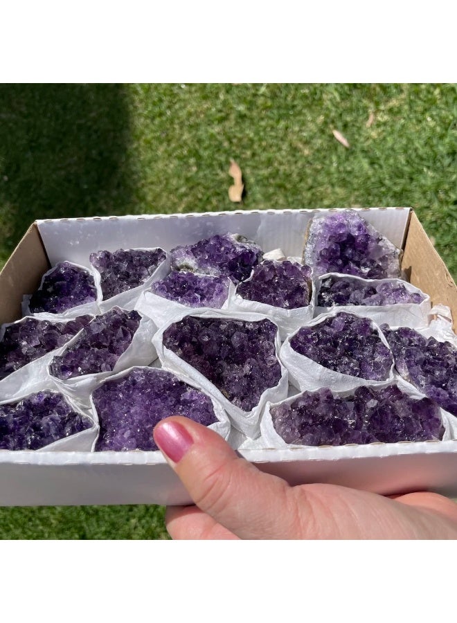 Large Natural  purple Amethyst Geode Crystal Stone Cluster, top quality, healing birth stone, Best gift for gemstones lovers - Image 4