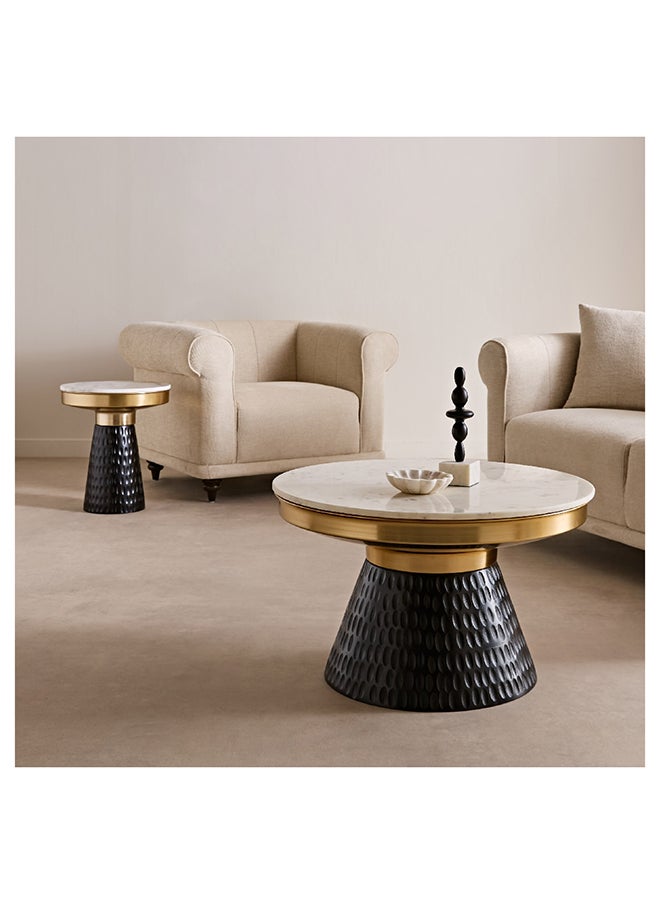 Home Box طاولة قهوة بسطح رخام غاوري 80 × 45 × 80 سم  - Image 5