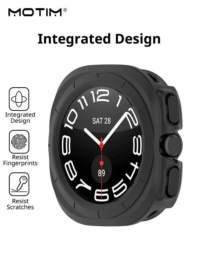 Motim Screen Protector Case for Samsung Galaxy Watch Ultra 47mm, Hard PC Bumper Protective Cover with Tempered Glass Film, High Sensitivity for Galaxy Watch 7 ultra  - Image 5