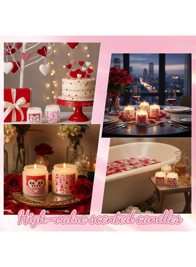 Conelist 6 Packs Valentine's Scented Candle Gift Set for Her Girlfriend Wife 2.8oz Long Lasting Burning Aromatherapy Soy Wax Jar Candle Romantic Anniversary Valentine Decorative Gift for Women Men - Image 4