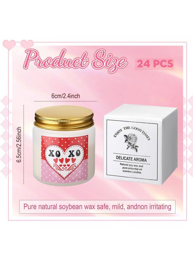 Conelist 6 Packs Valentine's Scented Candle Gift Set for Her Girlfriend Wife 2.8oz Long Lasting Burning Aromatherapy Soy Wax Jar Candle Romantic Anniversary Valentine Decorative Gift for Women Men - Image 3