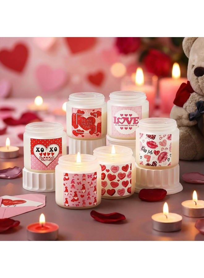 Conelist 6 Packs Valentine's Scented Candle Gift Set for Her Girlfriend Wife 2.8oz Long Lasting Burning Aromatherapy Soy Wax Jar Candle Romantic Anniversary Valentine Decorative Gift for Women Men - Image 2
