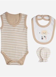Babies Basic Pack of 7 - Cotton Bodysuit, Top, Pants, Bib, Socks, Mitten and Cap  - Image 3