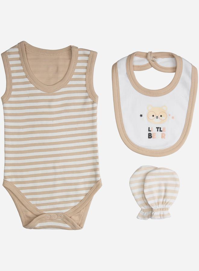 Babies Basic Pack of 7 - Cotton Bodysuit, Top, Pants, Bib, Socks, Mitten and Cap  - Image 3