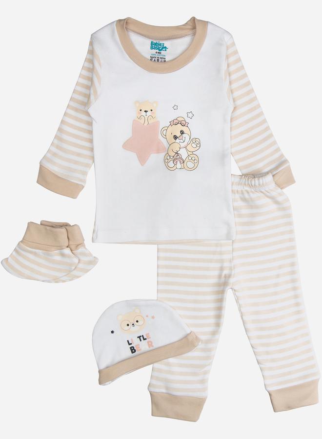 Babies Basic Pack of 7 - Cotton Bodysuit, Top, Pants, Bib, Socks, Mitten and Cap  - Image 2