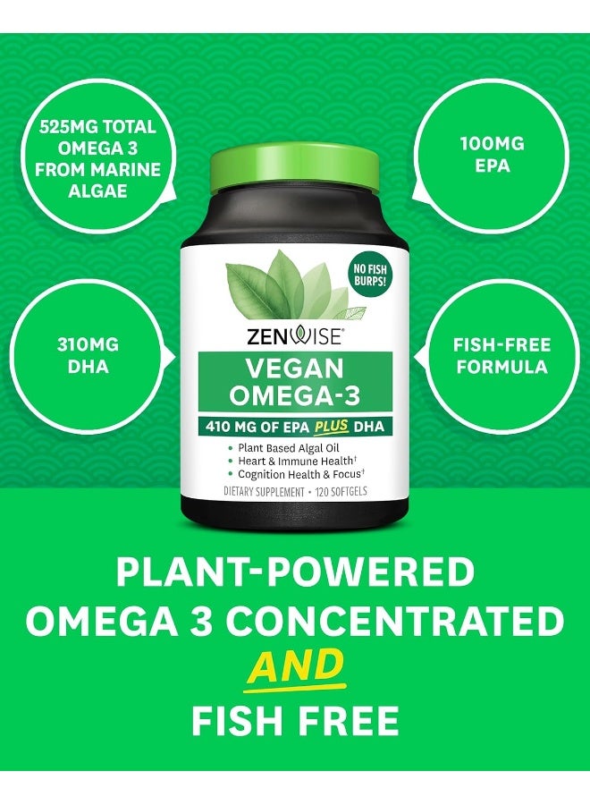 Zenwise Health Vegan Omega-3 With Life'S Omega, 120 Softgels - Image 4