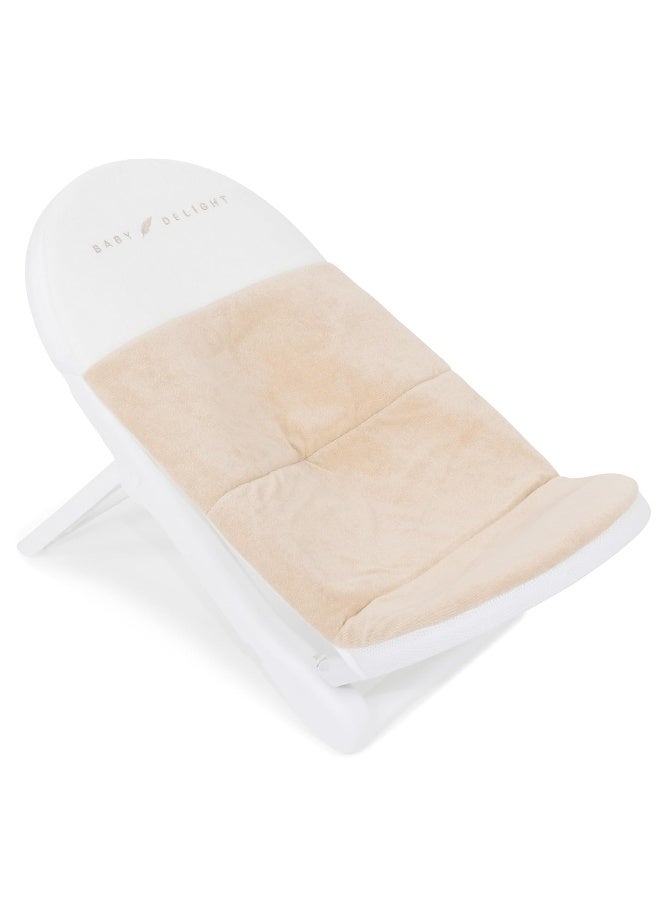 Baby Delight Cushy Nest Cloud Premium Organic Infant Bather | Baby Bath Seat | Comfortable Infant Bath Seat with Support | for Sinks and Tubs | Organic Oat - Image 1