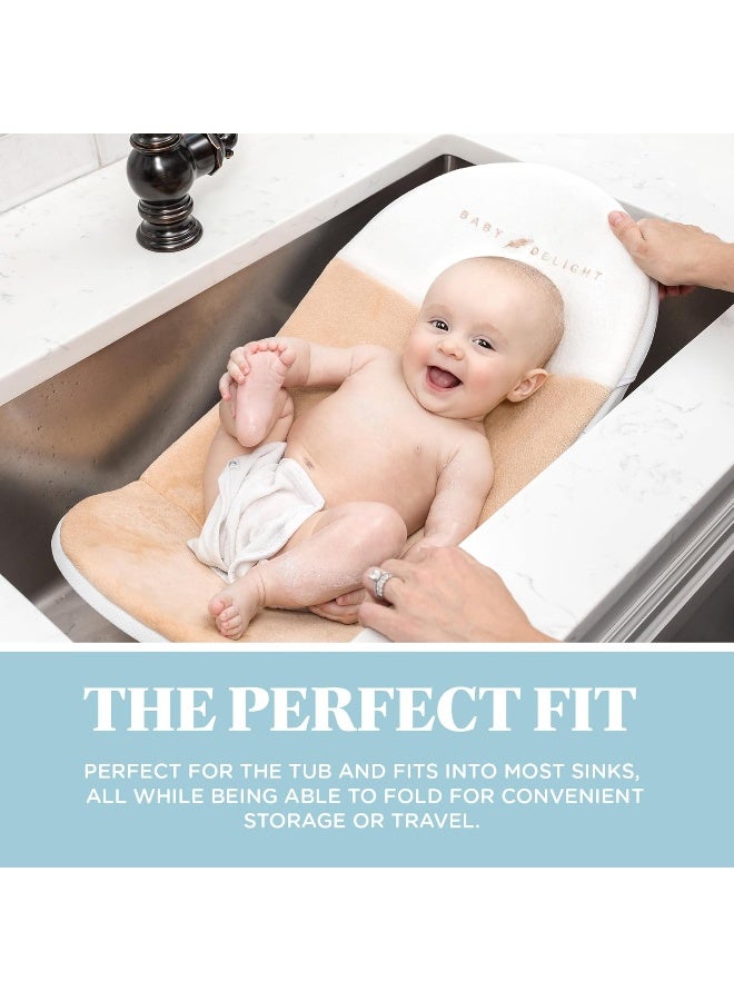 Baby Delight Cushy Nest Cloud Premium Organic Infant Bather | Baby Bath Seat | Comfortable Infant Bath Seat with Support | for Sinks and Tubs | Organic Oat - Image 5