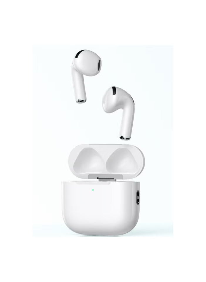 modio Modio ME17 Wireless Bluetooth Earbuds – Premium Sound, Long Battery Life, and Seamless Connectivity for Android & iPhone (White)  - Image 1