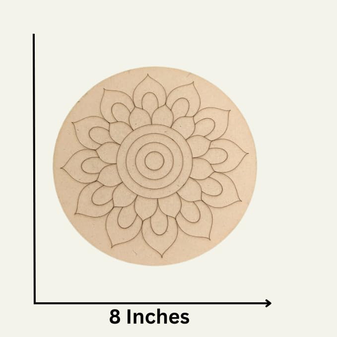 Decordial lippan DIY Art kit Adults Materials Kit with Round MDF DIY Kit Art kit for Adult madhubani lippan Art Board Wall Decor Mandala Art kit Adults - Image 4