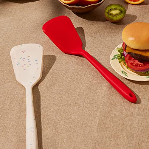 Get It Right GIR: Get It Right Silicone Spatula Turner - 13-Inch Red - Nonstick Heat-Resistant Silicone Cooking Spatula - Pancake Flipper & BBQ Utensil - Flexible Tip & Sturdy Core - Image 5