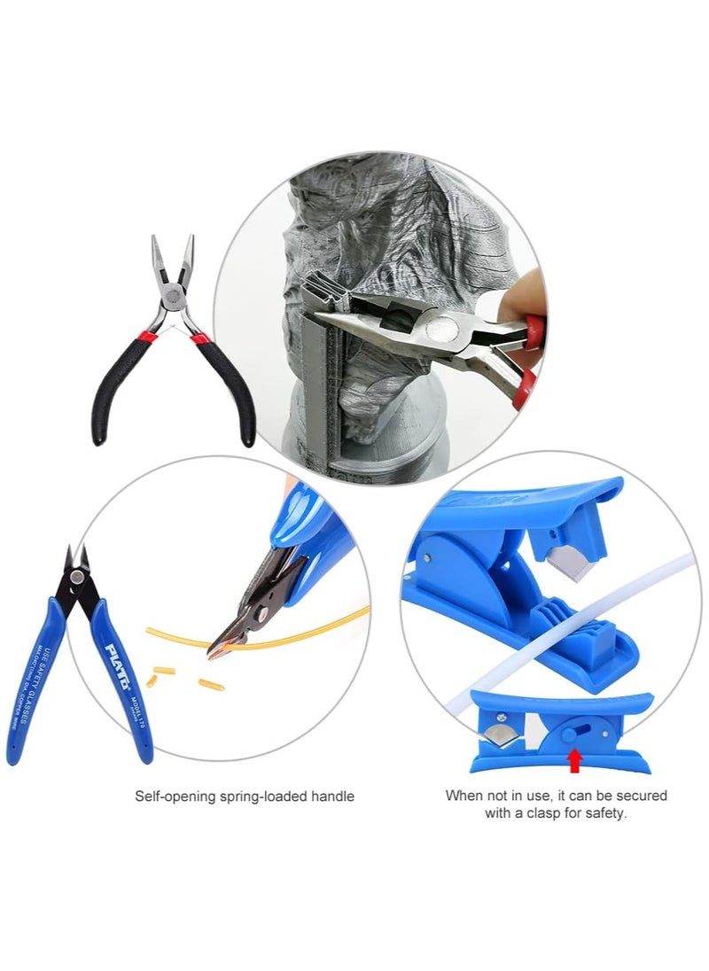 Generic - 82 PCS 3D Printer Tools Kit - Complete Accessories Set with Nozzle Cleaning Tools, Multi-Function Screwdriver, Deburring & Removal Tools, Cutters, Hobby Knife, Wrench Set, and More. - Image 1