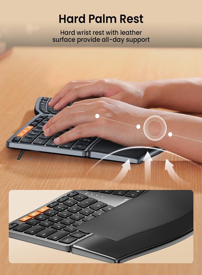 ProtoArc Compact Ergonomic Keyboard - Space Gray - Image 3