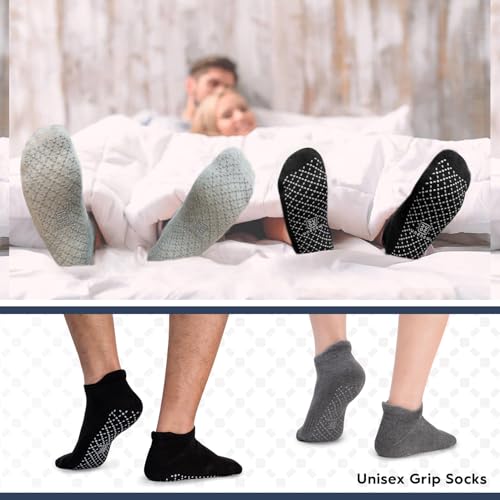 unenow Unisex Non Slip Grip Socks with Cushion for Yoga Pilates Barre Home & Hospital - Image 2