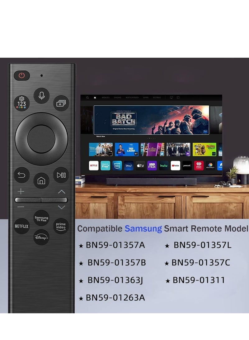 PopZa Replacement Remote Control for Samsung Smart TV with Voice Function, Replacement for Samsung Crystal UHD QLED 4K 8K Smart TVs (2020/2021/2022) (BN59-01385A) with battery - Image 3