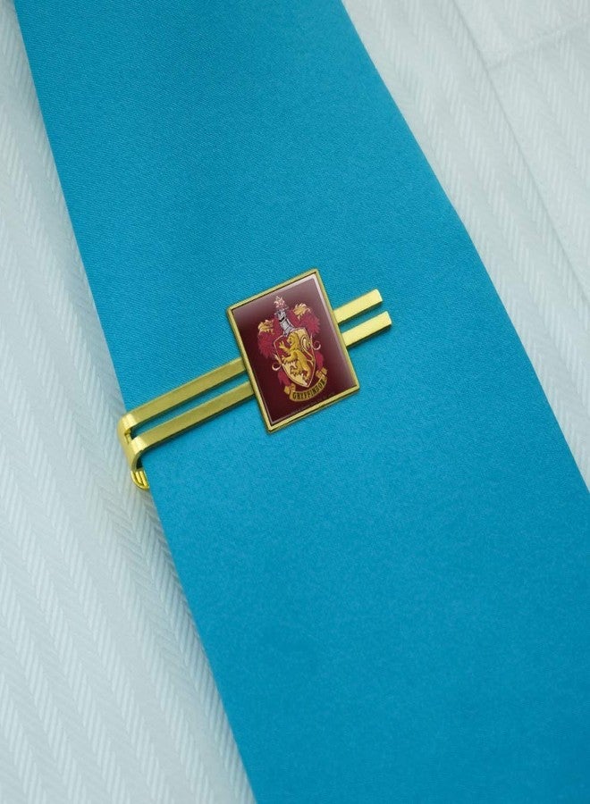 GRAPHICS & MORE Harry Potter Gryffindor Painted Crest Square Tie Bar Clip Clasp Tack Gold Color - Image 2