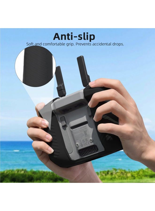 BRDRC Air 3S Silicone Cover Case Sleeve for DJI RC 2,Protective Cover Compatible with DJI Neo Mini 4 Pro Air 3 Flip Fly More Combo Controller Accessories (Black) - Image 3