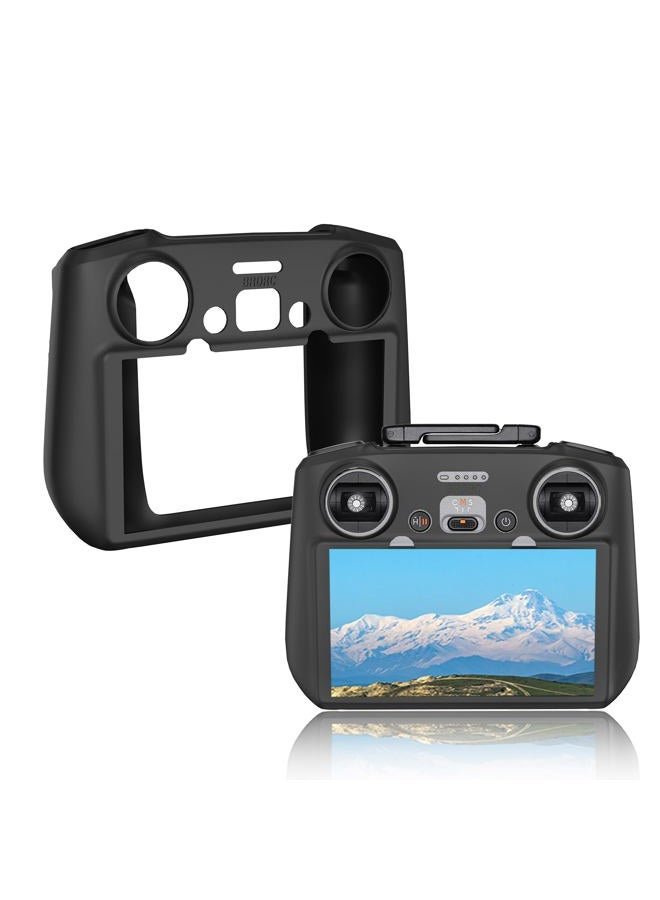 BRDRC Air 3S Silicone Cover Case Sleeve for DJI RC 2,Protective Cover Compatible with DJI Neo Mini 4 Pro Air 3 Flip Fly More Combo Controller Accessories (Black) - Image 1