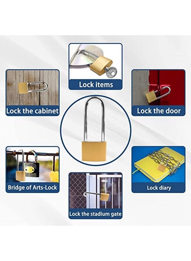 Biella Long Shackle Padlock With Keys Outdoor Security Padlock For Shed Garage Garden Gate Etc 63Mm Long  - Image 5