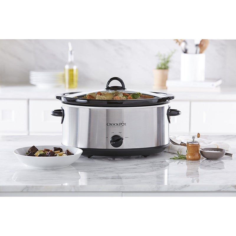 Crock-Pot طباخ بطيء يدوي سعة 7 كوارت من كروك-بوت، ستانلس ستيل (SCV700-S-BR)، أدوات طهي متعددة الاستخدامات للعائلات الكبيرة أو الترفيه - Image 4