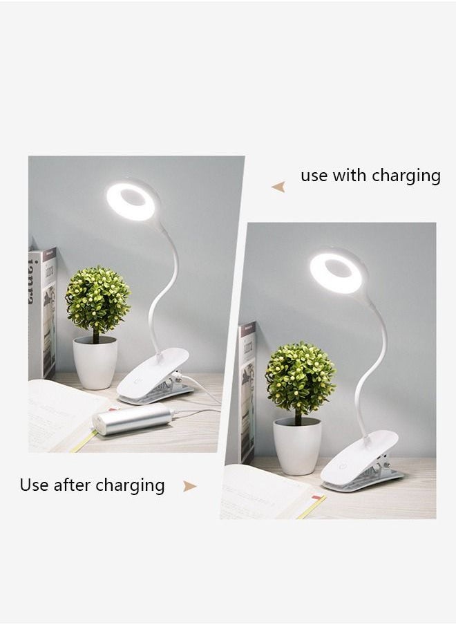 DUNISO - LED Reading Light with Clip USB Rechargeable Book Lights Eye Protection 20 LEDs Flexible Neck Night Bed Lamp Touch Control with 3 Brightness Level Portable Clamp Desk Lamps for Bed Headboard Computers - Image 1