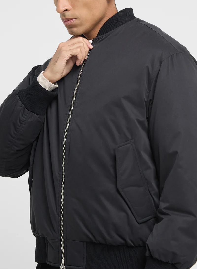 JACK & JONES Zip Through Pocket Detail Jacket