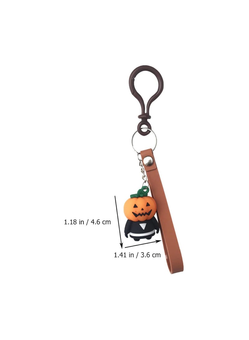GGOOT 2pcs Halloween Keychains Halloween cute keychain Halloween keychain decoration Metal keychain Cute Pumpkin Car - Image 2