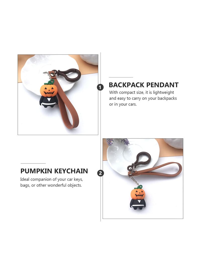 GGOOT 2pcs Halloween Keychains Halloween cute keychain Halloween keychain decoration Metal keychain Cute Pumpkin Car - Image 5