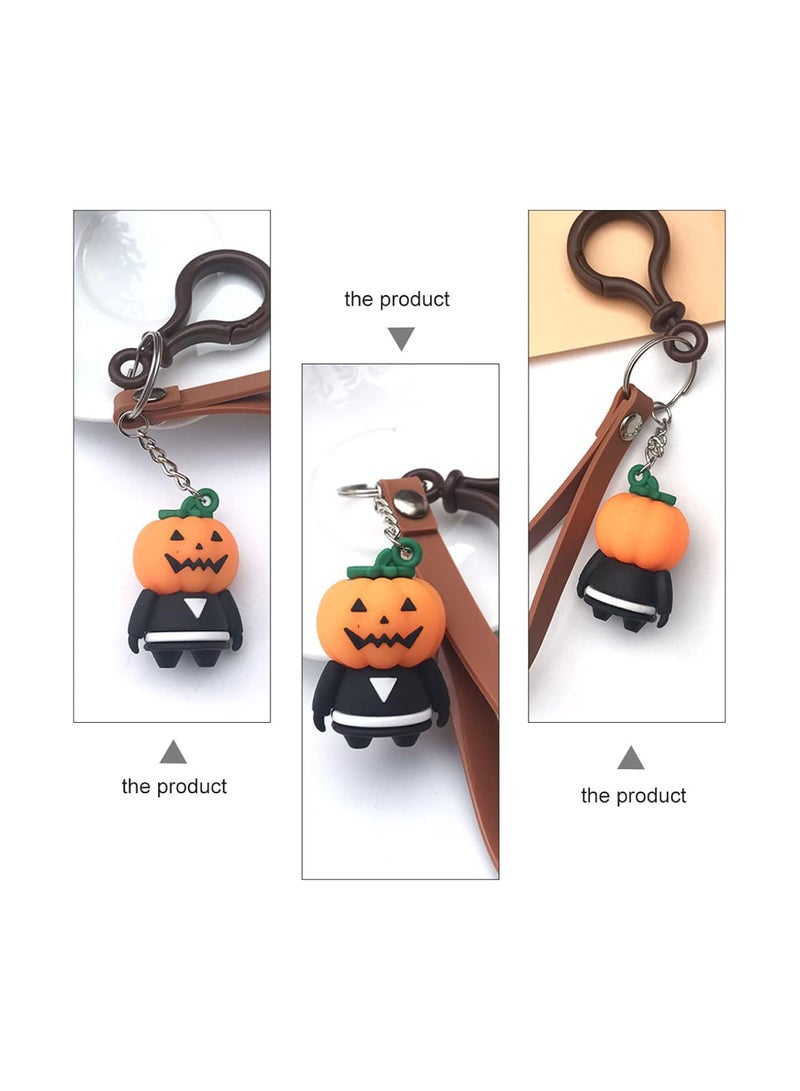 GGOOT 2pcs Halloween Keychains Halloween cute keychain Halloween keychain decoration Metal keychain Cute Pumpkin Car - Image 3