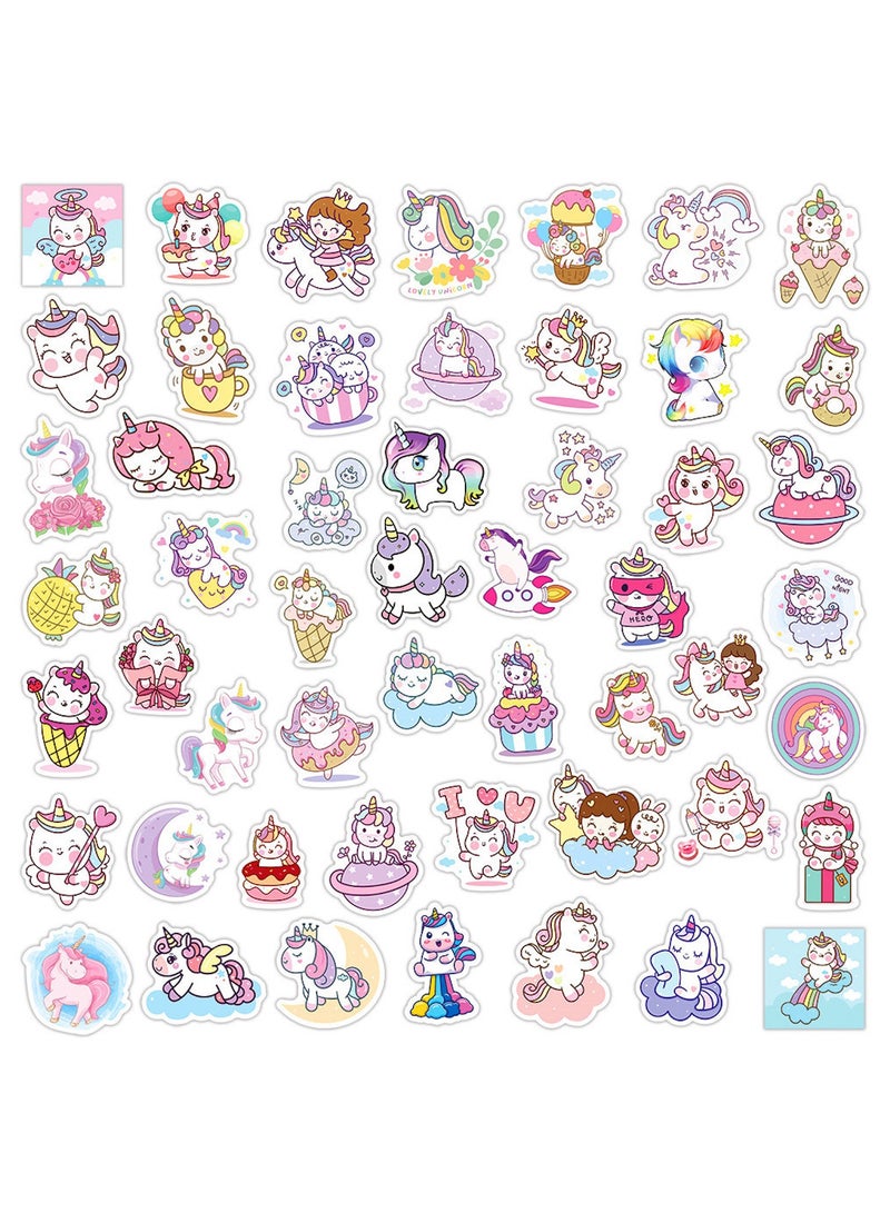 ORAINBOW Unicorn Stickers Party Favors for Girls Kids 50 Pcs Cute Water Bottles Stickers for Phone Skateboards and Laptops - Image 5