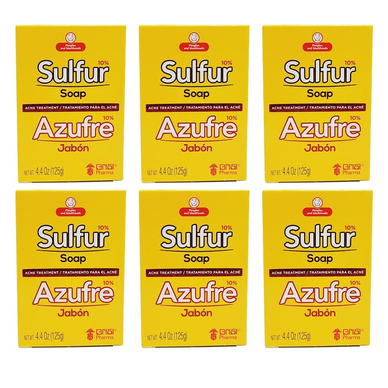 Grisi Sulfur Soap for Acne - 4.4 ounce (Pack of 6) - Image 1