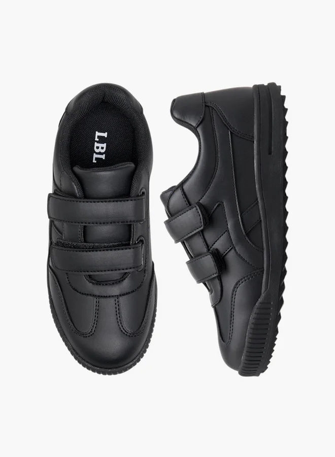 LBL by Shoexpress Boys Panelled School Shoes with Hook and Loop Closure