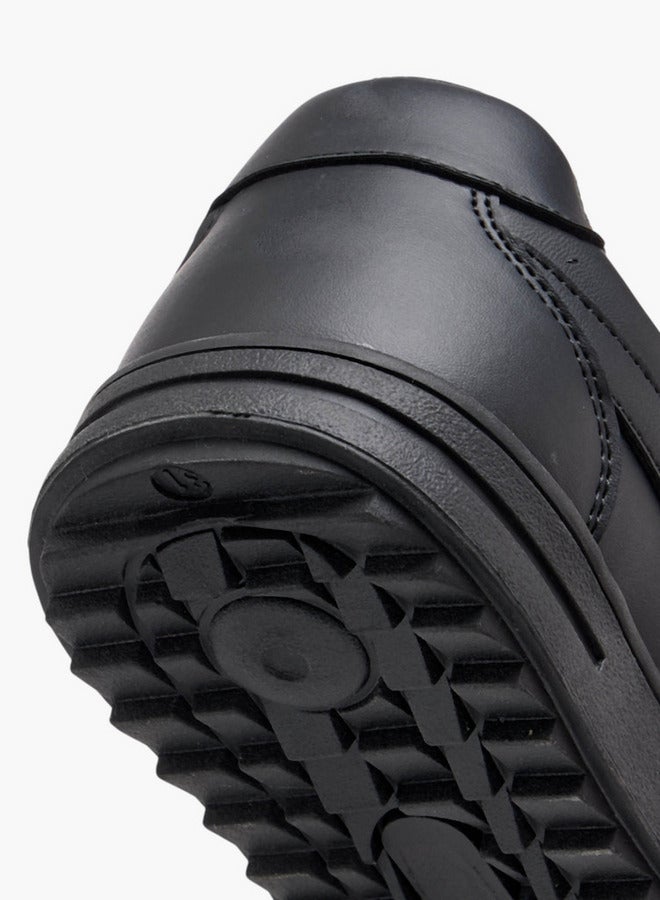 LBL by Shoexpress Boys Panelled School Shoes with Hook and Loop Closure  - Image 5