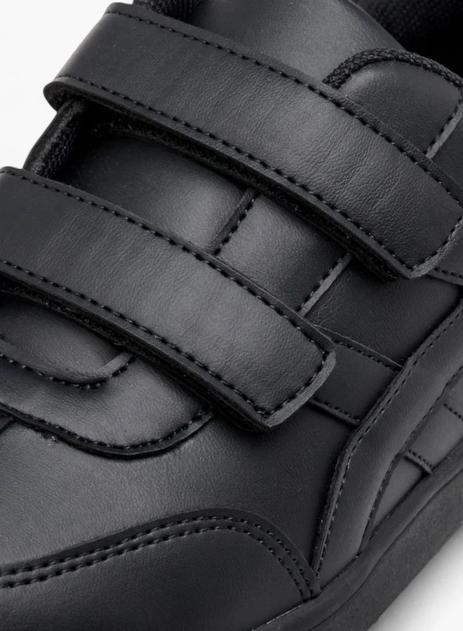 LBL by Shoexpress Boys Panelled School Shoes with Hook and Loop Closure