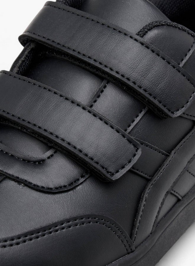 LBL by Shoexpress Boys Panelled School Shoes with Hook and Loop Closure  - Image 4