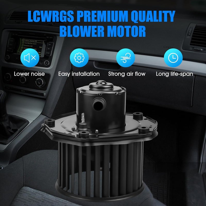 LCWRGS AC Blower Motor with Fan for 1997-2000 Chevy Silverado, Suburban, Tahoe, GMC Sierra, Yukon, Cadillac Escalade - Image 2