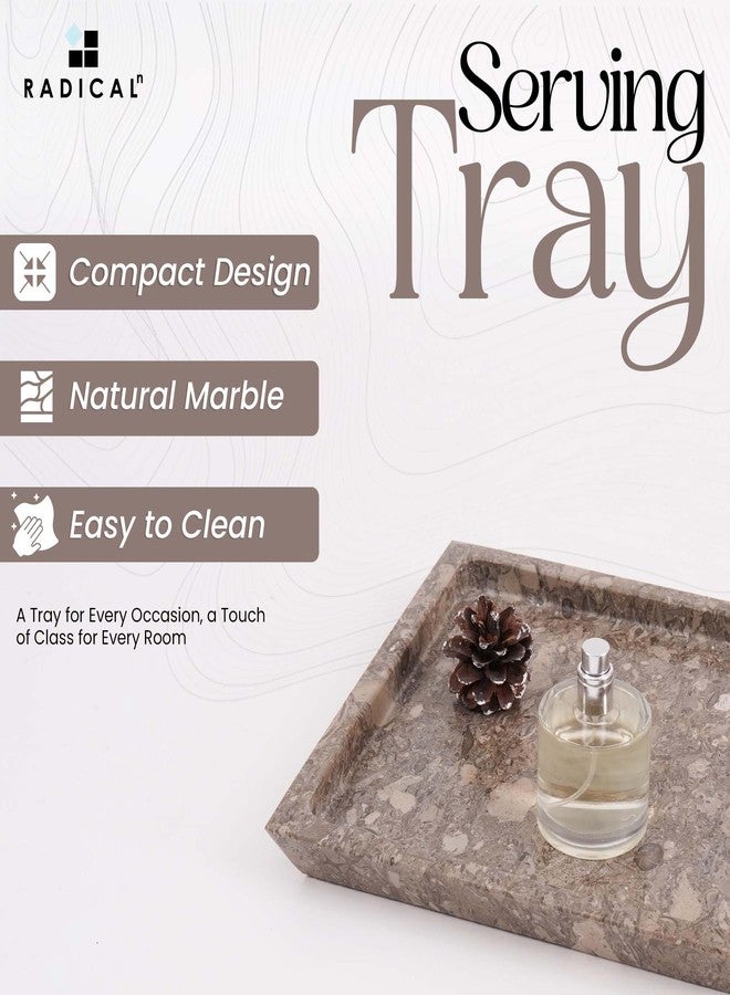 Radicaln Mable Serving Tray 10" Inches Oceanic Handmade Square Cafeteria Trays for Kitchen Countertop Ideal Food and Serving Dishes, Serving Platter for Party Supplies - Image 3