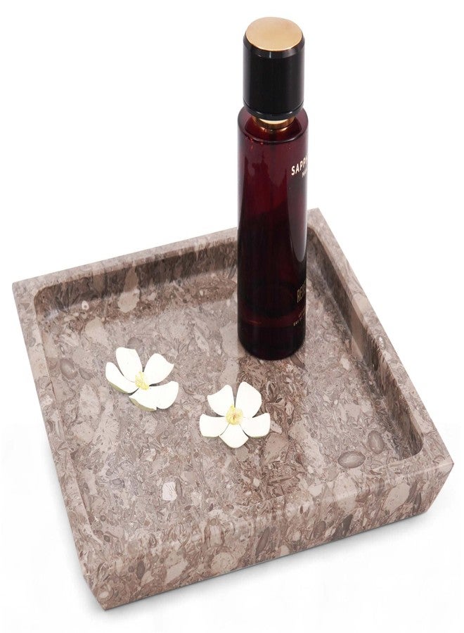 Radicaln Mable Serving Tray 10" Inches Oceanic Handmade Square Cafeteria Trays for Kitchen Countertop Ideal Food and Serving Dishes, Serving Platter for Party Supplies - Image 1