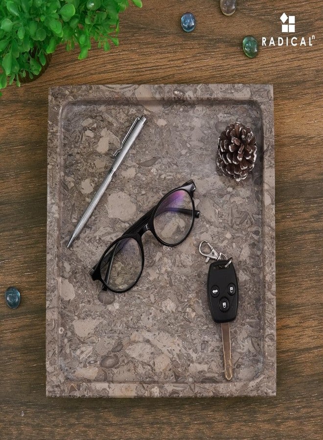 Radicaln Mable Serving Tray 10" Inches Oceanic Handmade Square Cafeteria Trays for Kitchen Countertop Ideal Food and Serving Dishes, Serving Platter for Party Supplies - Image 2