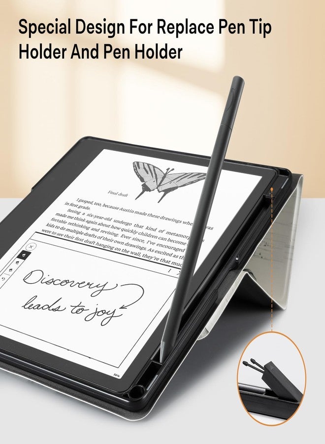 CoBak Stand Case for Kindle Scribe - Premium Folio Leather Cover with Pen Holder, Auto Sleep/Wake, and Stand Feature - Compatible with 10.2 Inch Kindle Scribe (2022 Release) - Image 3