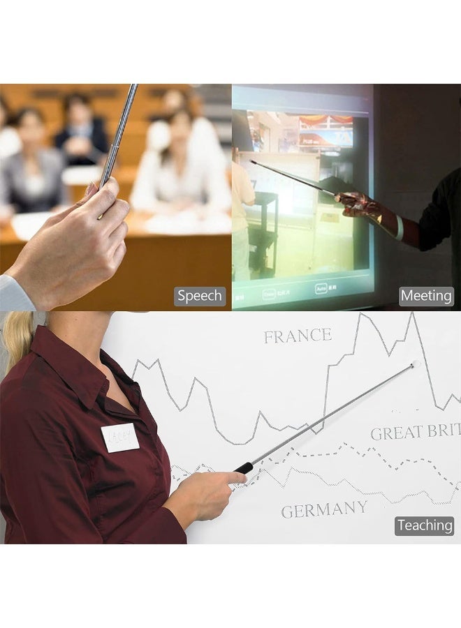 2Pcs Telescopic Teachers Pointer, Extendable Pointer Stick, Hand Pointer Stick for Classroom, Retractable Whiteboard Pointer Handheld Teaching Pointer (Black and Blue) - Image 5