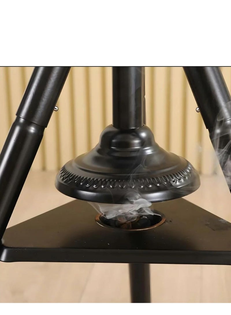 دينكس حامل مبخرة ملابس - حامل مبخرة بخور بطول 175 سم مع خطافات قماشية وفتحات لتبخير الملابس - Image 5